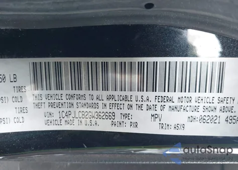 2016 Jeep Cherokee Latitude from USA, damaged, VIN 1C4PJLCB2GW362669